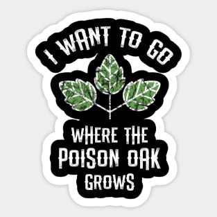 Camping Poison Oak Sticker